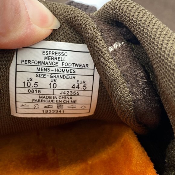 Merrell Espresso Brown Suede Leather Traveler Sphere Shoes Mens Size 10.5 J42355 main image 10